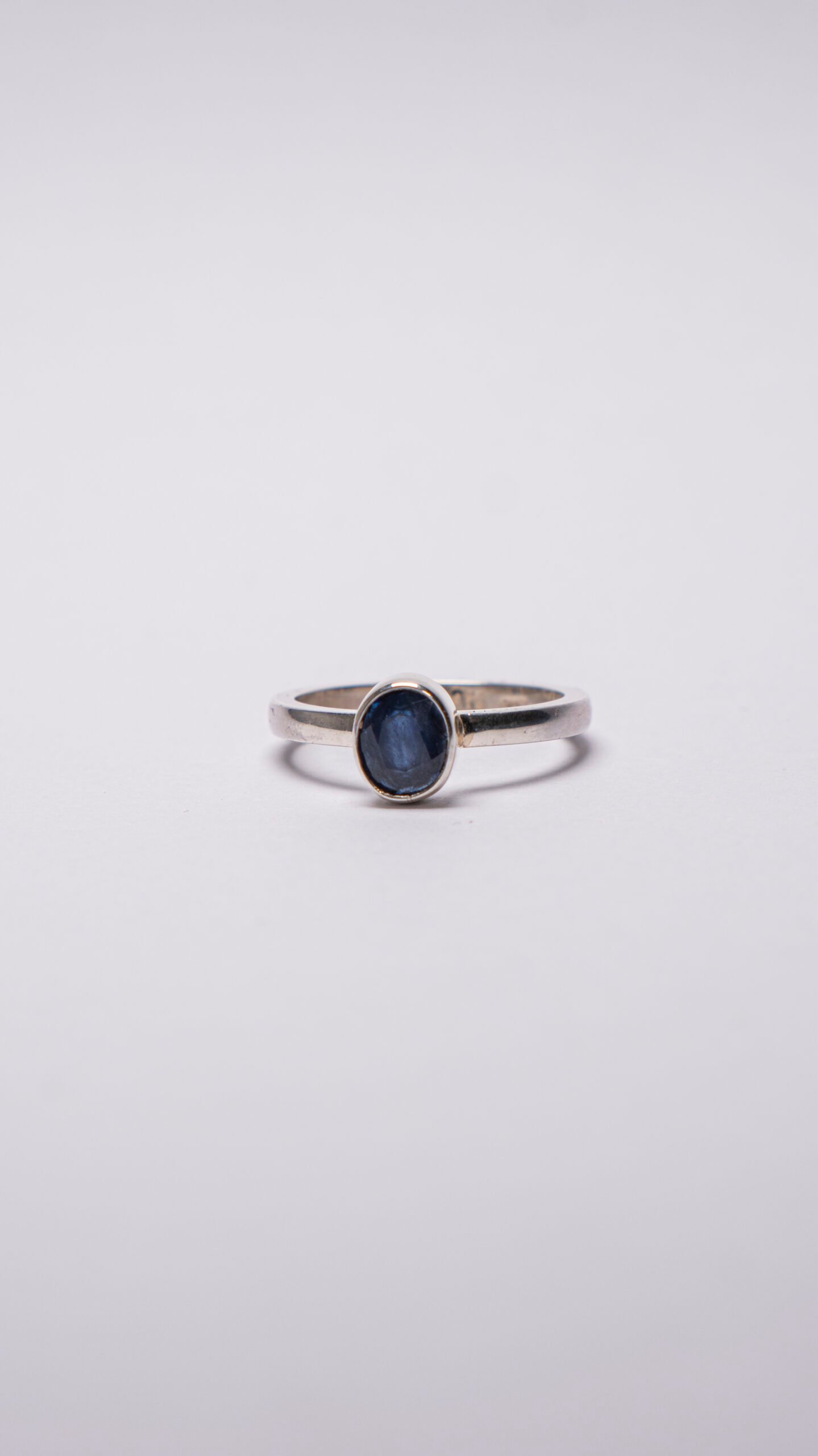 Sapphire sterling silver ring
