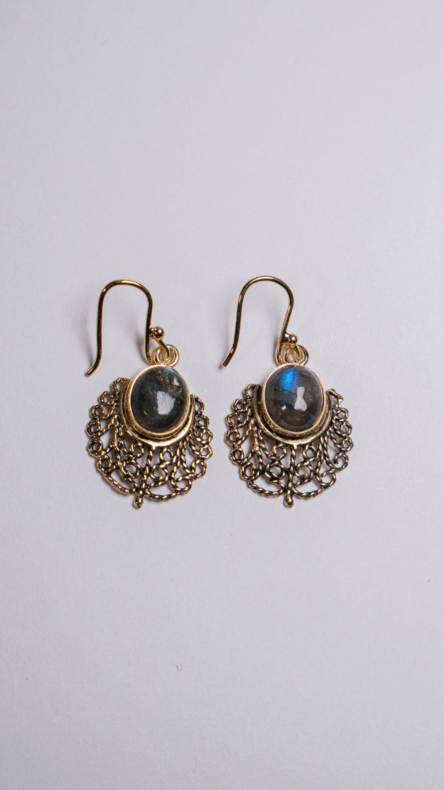 Labradorite Filigree earrings
